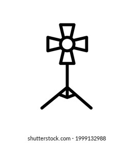 Lightning camera studio icon line style vector