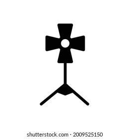 Lightning camera studio icon solid style vector