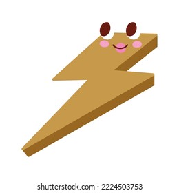 Blitzkartoon 90er-Jahre-Retro-Symbol einzeln