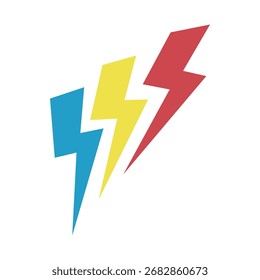 Blitz Cartoon buntes Symbolmuster