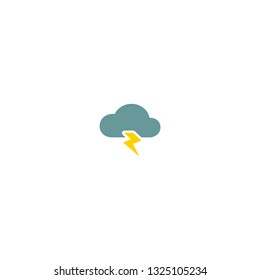 Lightning Cloud - Climate and weather icon color