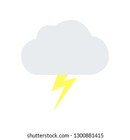 Lightning cloud emoji vector