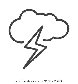 lightning cloud icon illustration vector, thunderstorm rain weather
