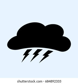 Lightning cloud icon. thunderstorm vector illustration