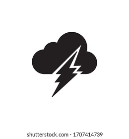 Lightning Cloud Icon In Trendy  Design Vector Eps 10