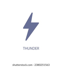 Lightning concept line icon. Simple element illustration.Lightning concept outline symbol design.