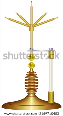 A lightning conductor is a device used to protect buildings from the damaging effect of the lightning.