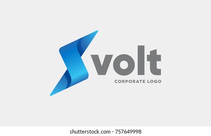 Lightning Corporate Logo, Volt Icon