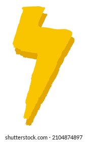 Lightning, current, electricity, hazard, energy icon. Vector graphics. Yellow lightning. 