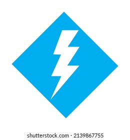 Diseño del logotipo del icono del diamante relámpago 
