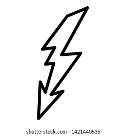 Lightning discharge icon. Outline lightning discharge vector icon for web design isolated on white background