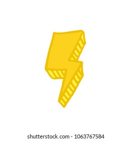 lightning doodle icon