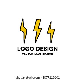 lightning doodle icon