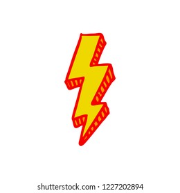 lightning doodle icon