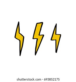 lightning doodle icon