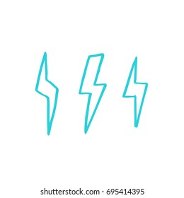 lightning doodle icon