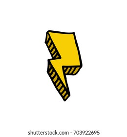 lightning doodle icon