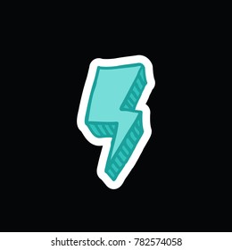 lightning doodle icon