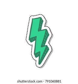 lightning doodle icon