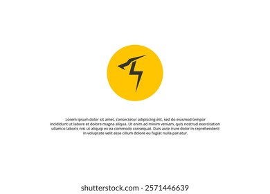 lightning dragon modern logo design