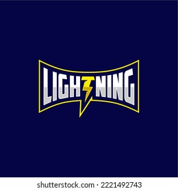 lightning E Sport logo. lightning gaming logo.