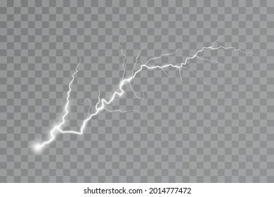 Lightning effect, thunderstorm, light effect. Electricity.
