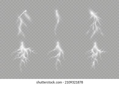 Lightning effect, thunderstorm, light effect. Electricity.