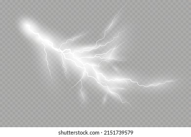 Lightning effect, thunderstorm, light effect. Electricity.