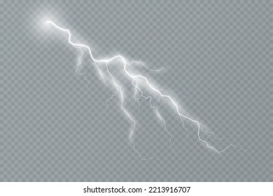 Lightning effect, thunderstorm, light effect. Electricity.