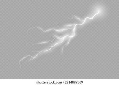 Lightning effect, thunderstorm, light effect. Electricity.