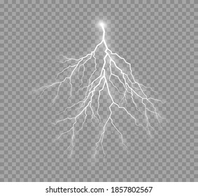 Lightning. The effect of zipper and lighting, thunderstorm and lightning. Symbol of natural strength or magic, abstract, electricity and explosion. Power, energy charge, Thunder Shock.