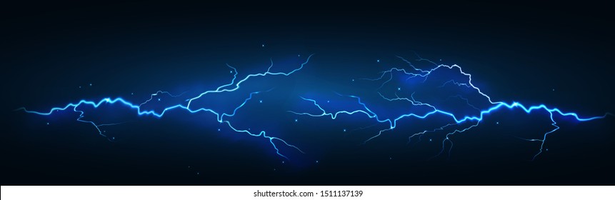 lightning electric discharge vector illustration