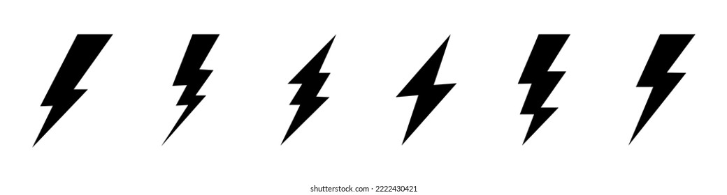 Blitz Stromschnellen Sturm Symbol Batterie Vektorgrafik