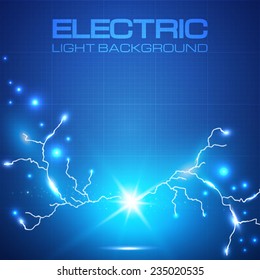 Lightning. Electric flash light. Vector illustration 