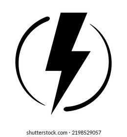 Lightning electric icon. Bolt circle symbol. Power charging energy sign. Vector illustration. - Shutterstock ID 2198529057