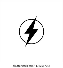 Lightning Electric Icon Vector Illustration