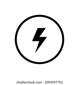 lightning electric outline icon vector