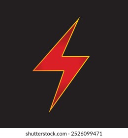 Lightning, electric power icon. Energy and thunder electricity symbol. Lightning bolt sign in the circle.