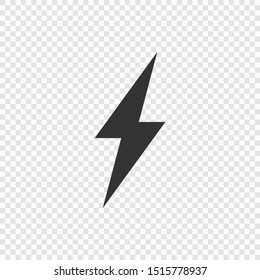 Lightning or electric power Icon isolated on white background