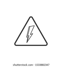 Lightning, electric power Icon vector sign isolated for graphic and web design. Energy and thunder electricity symbol template color editable on white background.