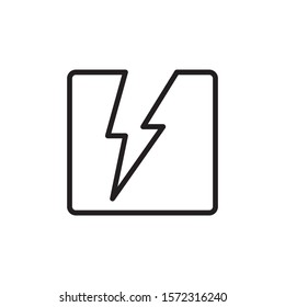 Lightning or electric power icon vector illustration