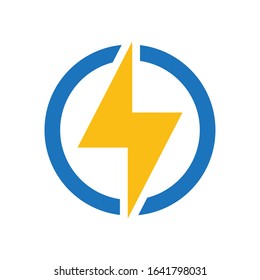 Lightning electric power icon vector