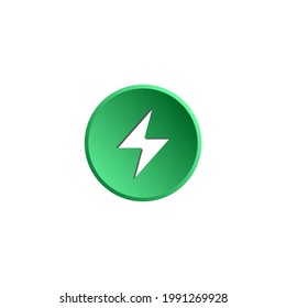 Lightning, electric power vector design element. Vector Illustration  for mobile concept and web design.