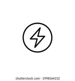 Lightning, electric power vector design element. Vector Illustration  for mobile concept and web design.