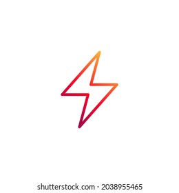 Lightning, electric power vector design element. Vector Illustration for mobile concept and web design.