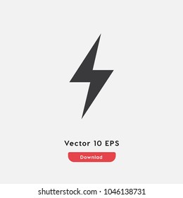 Lightning, electric power vector logo design element. Energy and thunder electricity symbol concept. Lightning bolt sign in the circle. Flash vector emblem template. Power fast speed 