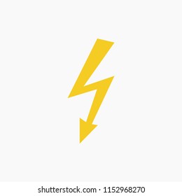 Lightning, electric power vector logo design element. Energy and thunder electricity symbol concept. Lightning bolt sign in the circle. Flash vector emblem template. Power fast speed 