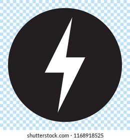 Lightning, electric power vector logo design element. Energy and thunder electricity symbol concept. Lightning bolt sign in the circle. Power fast speed logotype