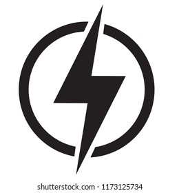 Lightning, electric power vector logo design element. Energy and thunder electricity symbol concept. Lightning bolt sign in the circle. Power fast speed logotype - Shutterstock ID 1173125734