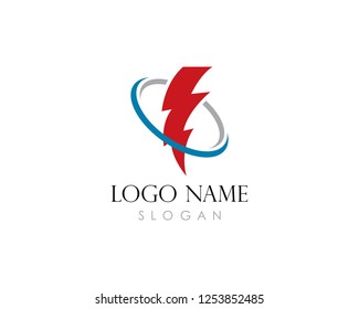 Lightning, electric power vector logo design element. Energy and thunder electricity 

symbol concept.